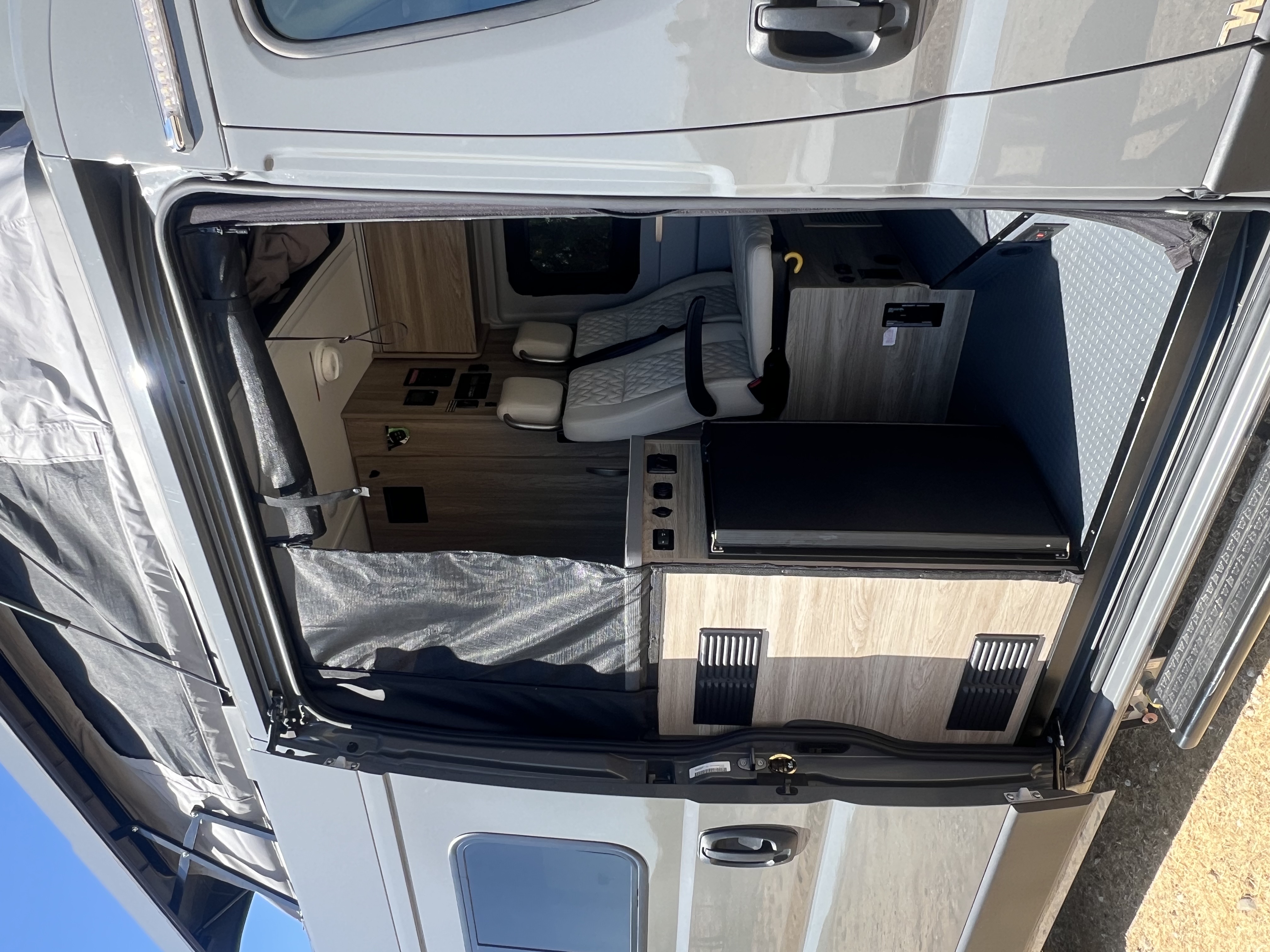 Cozy lounge space inside the Nomadaya camper van